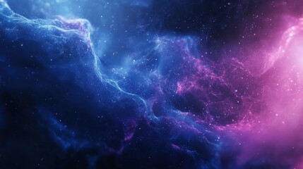 Cosmic clouds and vibrant nebulae form a stunning celestial display in a vast universe filled with stars and shimmering lights