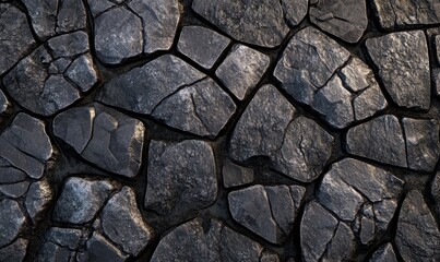 Fototapeta premium Dark stone pavement texture, background for design