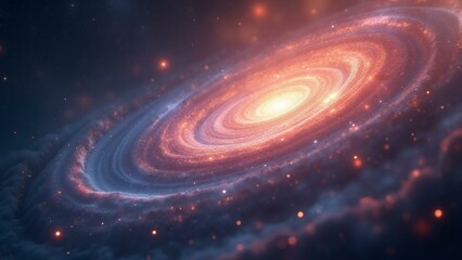   A mesmerizing cosmic scene featuring a luminous vortex of molecules set against a vibrant nebula backdrop with intricate details., ultra detailed, 8k resolution, HDR, professional