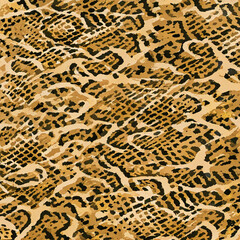 Print-ready pattern consisting of real animal textures