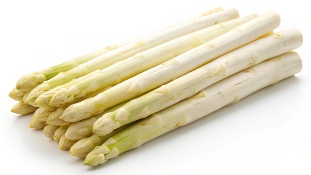 White Asparagus on White Background