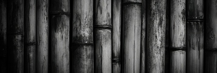 Fototapeta premium Bambu. Abstract Wooden Textured Wall Background with Natural Bamboo Sticks
