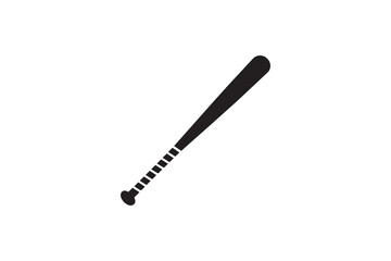 baseball bat icon vector silhouette isolated in white background