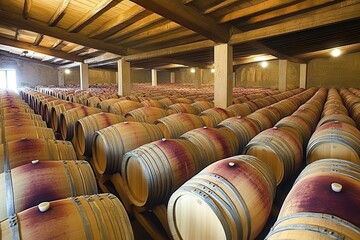 Barolo Vineyard Winery: Special Edition Wine Aging in Barrels for Perfect Vinification