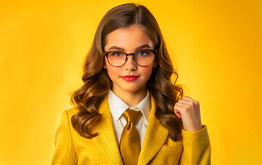young business woman with glasses