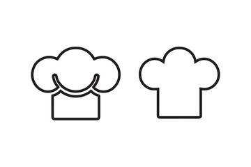 chef hat icon vector silhouette isolated in white background