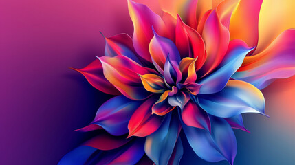 Surreal digital artwork of a neon-colored flower, symbolizing futuristic aesthetics, creativity, and vibrant artistic expression.