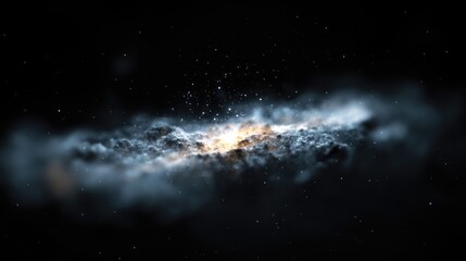 Cosmic Nebula Explosion in Deep Space