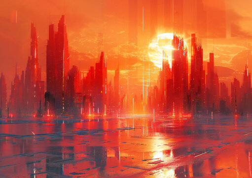 Cutting-Edge Geometric Shapes and Lines Embodying Modern Technology, Futuristic Design, and High-Tech Aesthetics in a Visual Representation of Innovation - Powered by Adobe