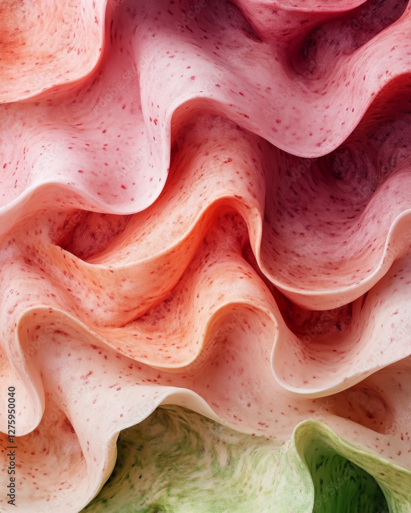 Poster abstract food wave pattern with captivating colorful layers