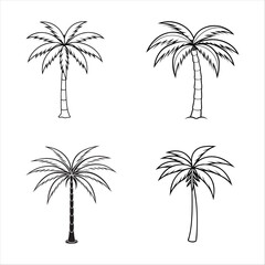 set of palm trees