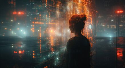 Secure Data Protection and Personal Safety Concept with Bold Typography, Cryptic Symbols, and Digital Security Elements on Dark Background