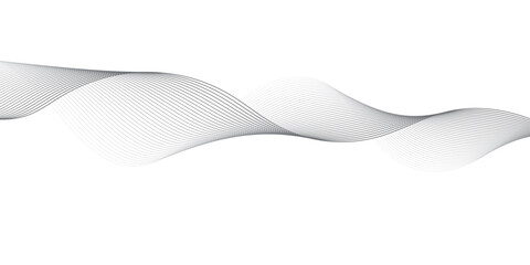 Abstract wave element for design. Digital frequency track equalizer. Stylized line art background. Vector illustration. Wave with lines created using blend tool. Curved wavy line, smooth stripe. 