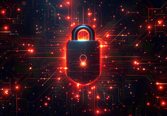 Digital Security Warning: Protect Your Personal Data from Cyber Threats with Vector Illustrations of Locks, Firewalls, and Secure Connections on a Flat White Background