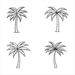 set of palm trees