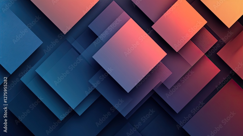 Fototapete a burst of geometric shapes in different shades, creating a dynamic and modern abstract background w