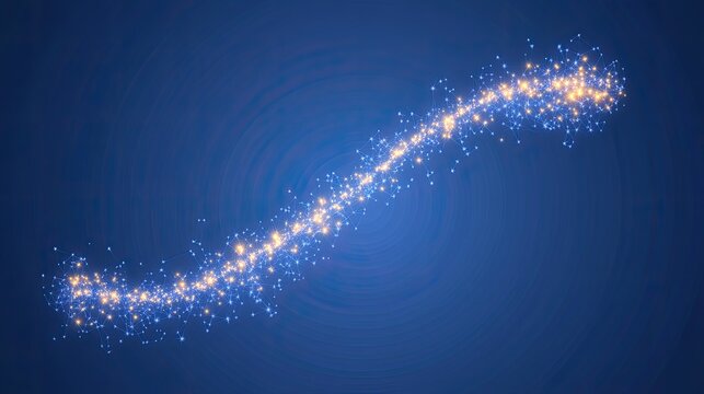 A digital scatter plot forming an upward trend line, representing data-driven growth.