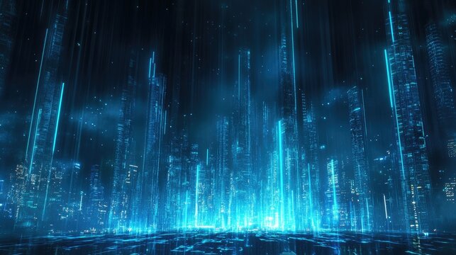 A digital scatter plot overlayed on a futuristic stock market display, symbolizing investment trends.