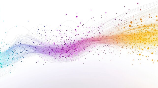 A dynamic scatter plot with motion blur effect, symbolizing fast-moving business analytics.