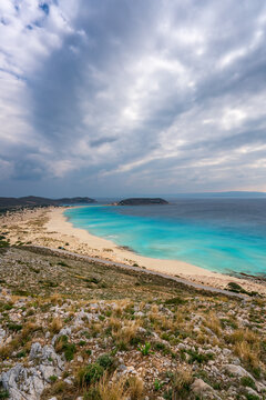 Simos Beach and Turquoise Waters of Elafonisos Island, Greece