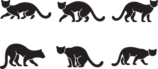 Fototapeta premium Ocelot silhouettes