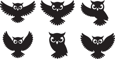 Fototapeta premium Owl silhouettes
