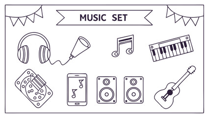 Essential Music and Audio Interface Icons Set