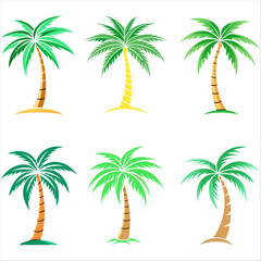 Colorful palm trees