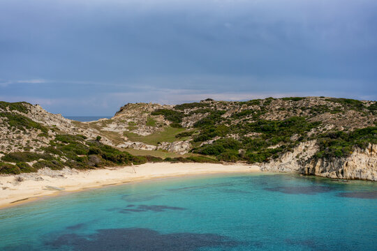 Kalamitsi Wild Beach with Turquoise Waters in Greece