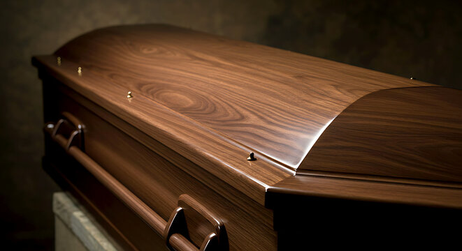 funeral service, details a funeral coffin 