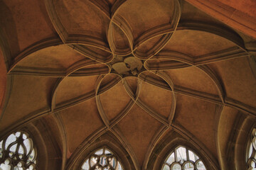 Bebenhausen Abbey, near Tuebingen, Germany, August 21st 2021: fountain chapel