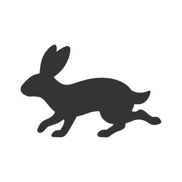 recommend clip art: Bunny runs icon silhouette vector illustration art design.
                    Silhouettes of easter bunnies isolated on a white background. Set of different rabbits silhouettes for design use.