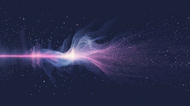 A night sky-inspired scatter plot with tiny twinkling stars forming an abstract data visualization.