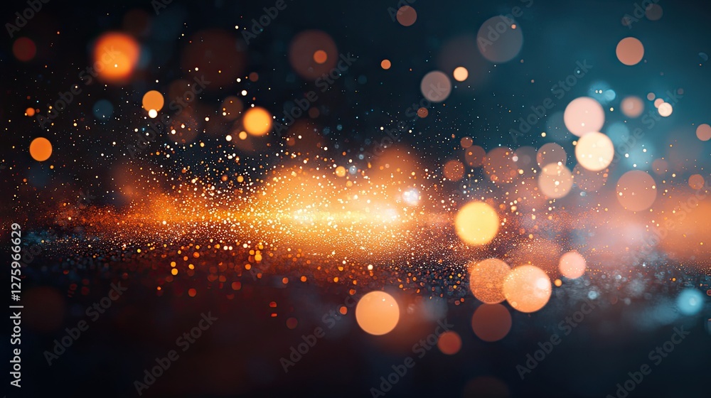 Poster a scatter plot with data points appearing as tiny floating bubbles, symbolizing dynamic business ins