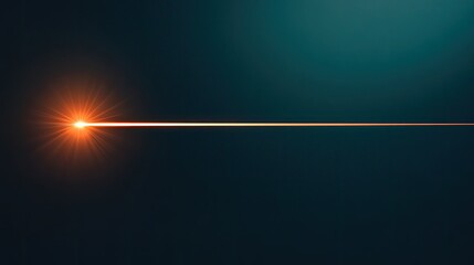 Fototapeta premium A single glowing light beam cutting through darkness, symbolizing the theme of discovery and insight.
