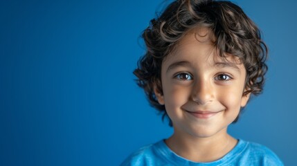 Obraz premium A young boy smiling at the camera.