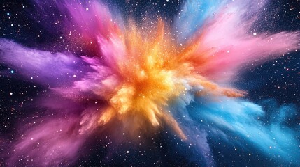 Fototapeta premium An explosion of colors in an abstract design, with sharp angles and high contrast, creating an intense and energetic background.