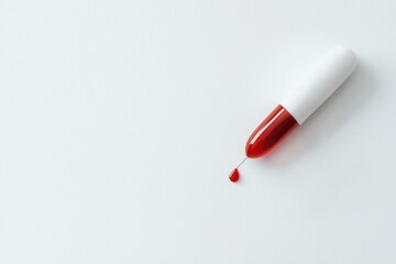 Monitoring diabetes closeup of a glucose meter with a drop of blood home environment health assessment personal care awareness prevention