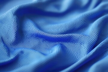 Naklejka premium A detailed look at a piece of blue fabric