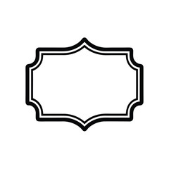 Elegant Black Border Frame, Decorative Label, Vintage Design Element