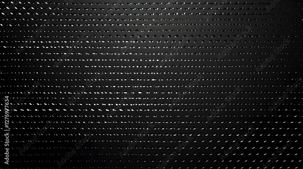 Poster abstract black and white pattern with horizontal lines and small oval shapes