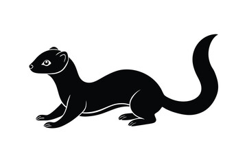 Mongoose Animal Silhouette Vector.
