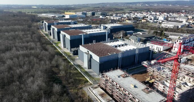 Frankfurt 4 Data Center, Home of AI and cloud computing, IT infrastructure.