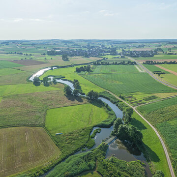 Ausblick auf das Tal der W&ouml;rnitz in Mittelfranken rund um Gerolfingen und Aufkirchen