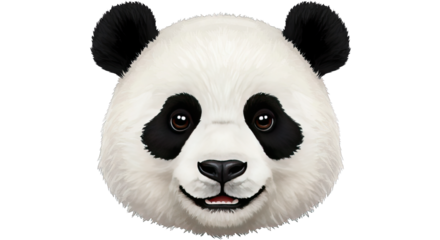 Smiling Panda Face Emoji  Cute and Friendly Expression