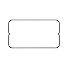 Blank Rectangular Outline Template Design, Border, Frame, Shape, Simple