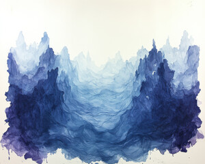 Abstract watercolor art with fluid blue gradients and textures