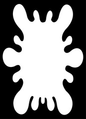 Hand drawn splash wavy rectangle  frame borders background  