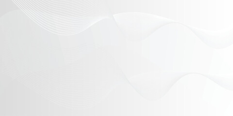 Modern abstract gray background with dynamic wavy lines. Digital future technology concept
