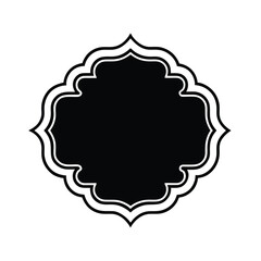 Elegant Black and White Ornamental Frame Design Element